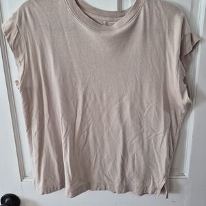 a new day Cream Muscle Tee